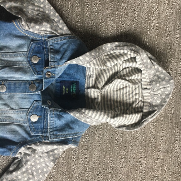 Osh Kosh Girls 4-6X Colorblocked Chevron Puffer Jacket